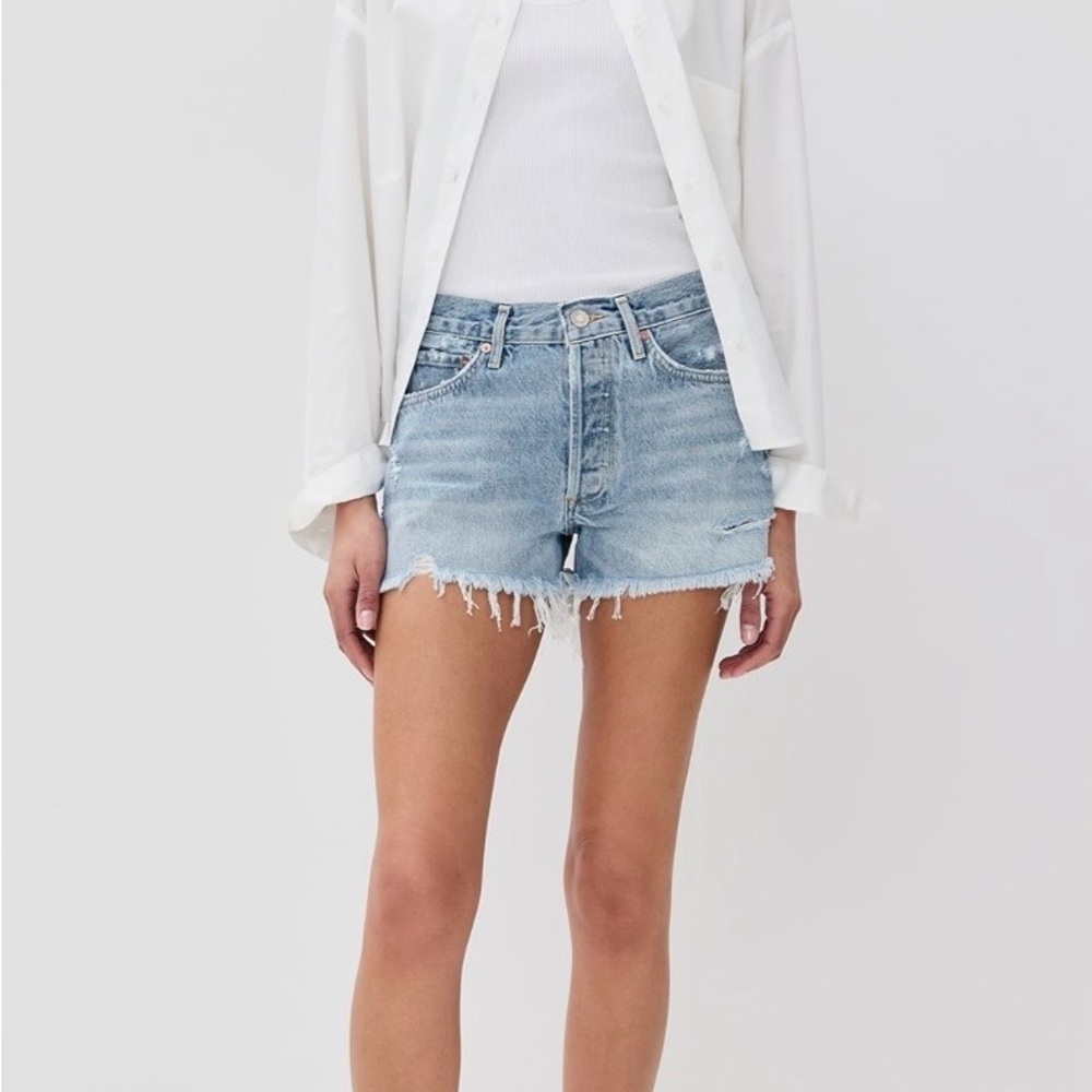 Agolde “Parker” denim shorts